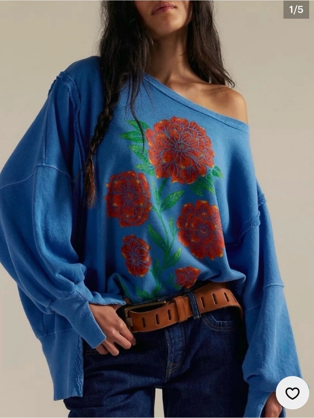 We The Free Graphic Camden in Swedish Blue floral